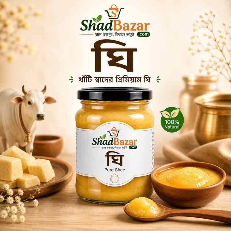 প্রিমিয়াম কোয়ালিটি দানাদার গাওয়া ঘি (১০০% খাঁটি)